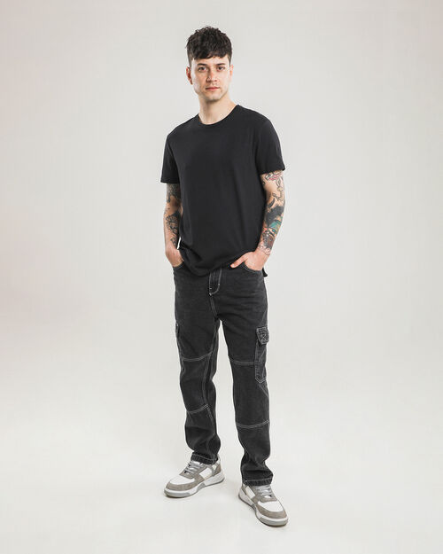 Playera Manga Corta Negra